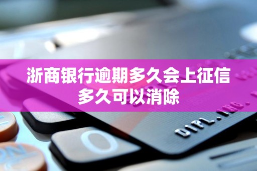浙商银行逾期多久会上征信多久可以消除