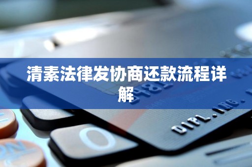 清素法律发协商还款流程详解