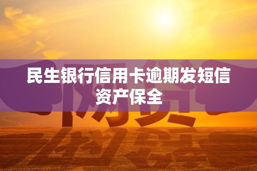 民生银行信用卡逾期发短信资产保全