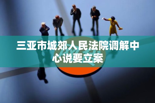 三亚市城郊人民法院调解中心说要立案