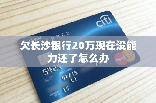 欠长沙银行20万现在没能力还了怎么办