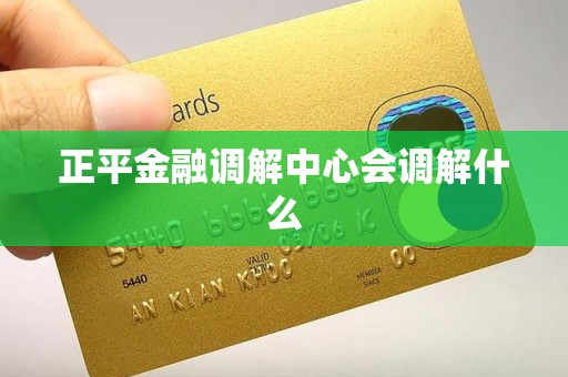 正平金融调解中心会调解什么
