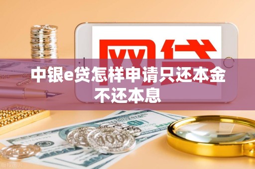 中银e贷怎样申请只还本金不还本息