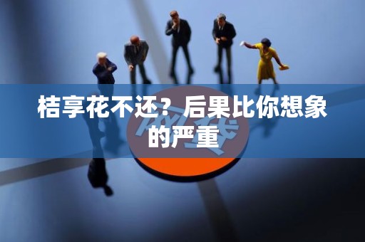 桔享花不还？后果比你想象的严重
