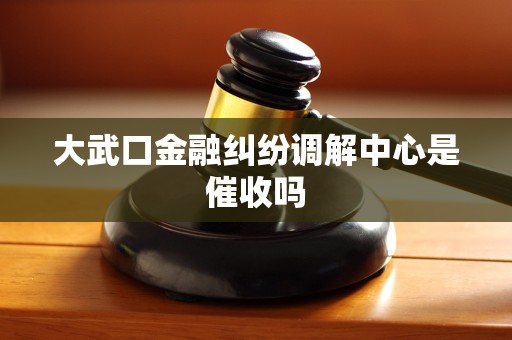 大武口金融纠纷调解中心是催收吗