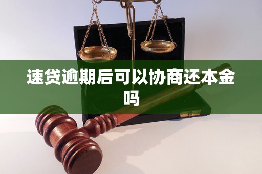 速贷逾期后可以协商还本金吗