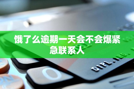 饿了么逾期一天会不会爆紧急联系人