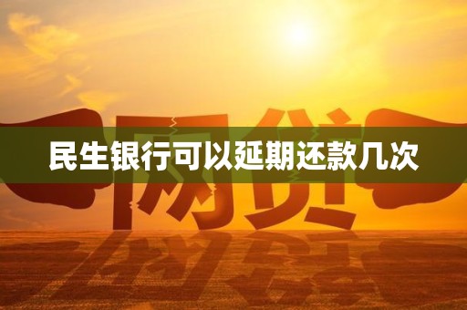 民生银行可以延期还款几次