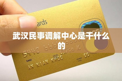 武汉民事调解中心是干什么的
