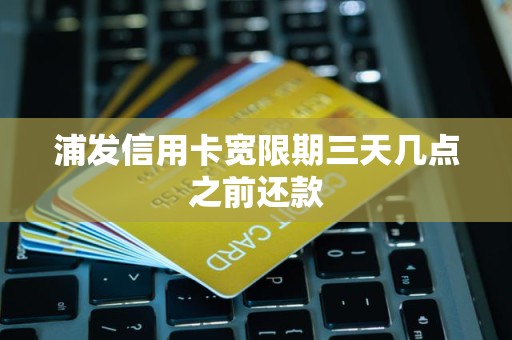 浦发信用卡宽限期三天几点之前还款