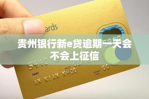 贵州银行新e贷逾期一天会不会上征信