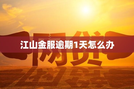 江山金服逾期1天怎么办 江山金服逾期1天怎么办