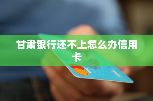 甘肃银行还不上怎么办信用卡