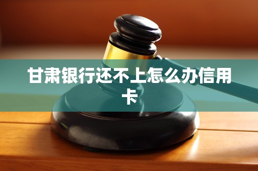 甘肃银行还不上怎么办信用卡