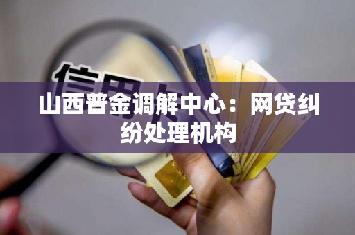 山西普金调解中心：网贷纠纷处理机构
