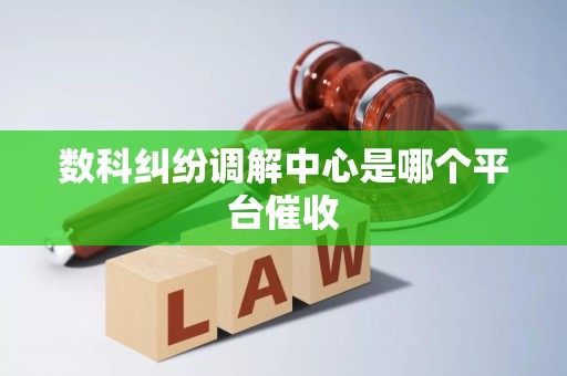 数科纠纷调解中心是哪个平台催收