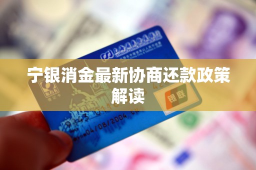 宁银消金最新协商还款政策解读