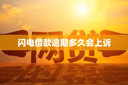 闪电借款逾期多久会上诉