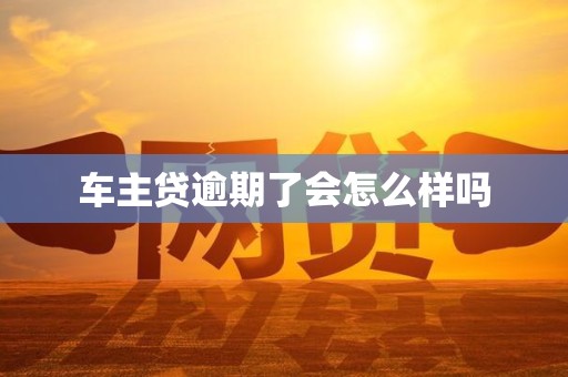 车主贷逾期了会怎么样吗 车主贷逾期了会怎么样吗