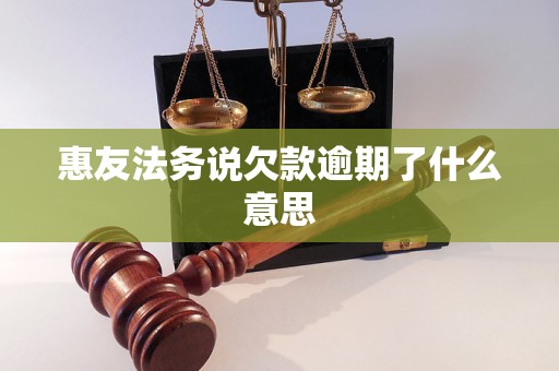 惠友法务说欠款逾期了什么意思