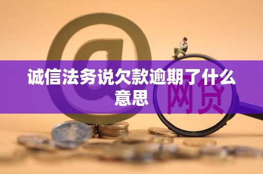 诚信法务说欠款逾期了什么意思