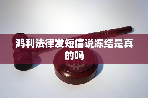 鸿利法律发短信说冻结是真的吗
