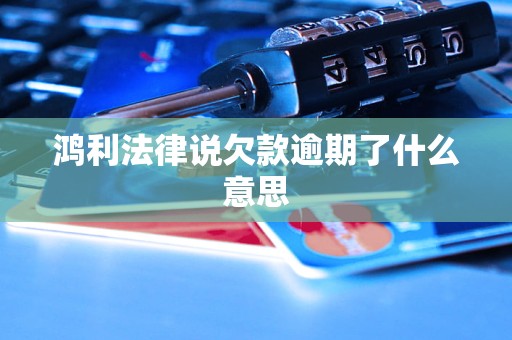 鸿利法律说欠款逾期了什么意思