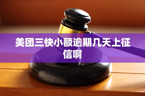 美团三快小额逾期几天上征信啊