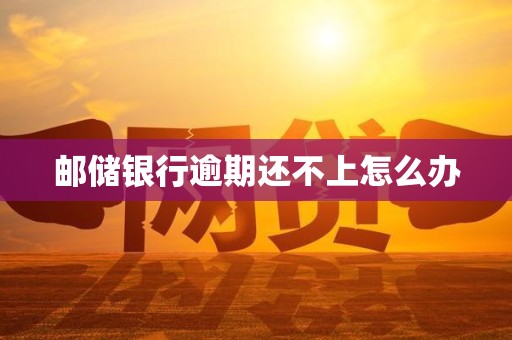 邮储银行逾期还不上怎么办