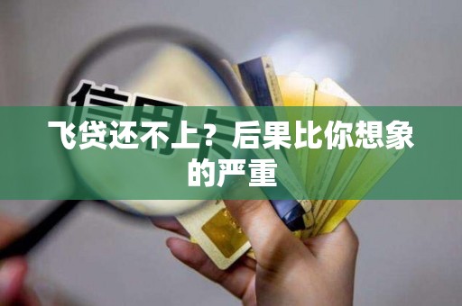 飞贷还不上？后果比你想象的严重