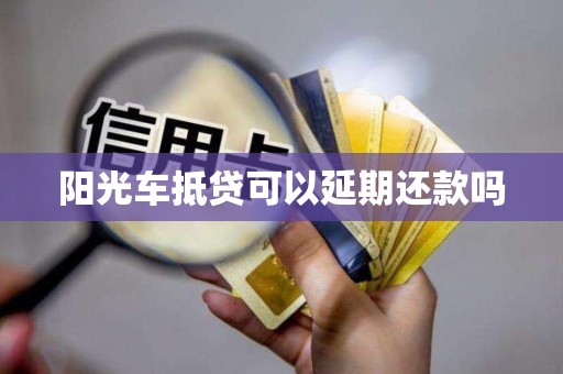 阳光车抵贷可以延期还款吗