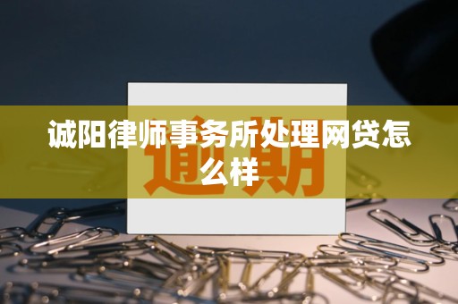 诚阳律师事务所处理网贷怎么样
