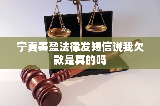 宁夏善盈法律发短信说我欠款是真的吗 宁夏善盈法律发短信说我欠款是真的吗