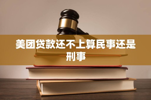 美团贷款还不上算民事还是刑事 美团贷款还不上算民事还是刑事