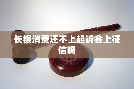 长银消费还不上起诉会上征信吗