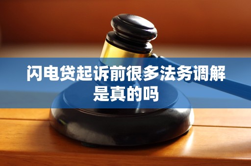 闪电贷起诉前很多法务调解是真的吗