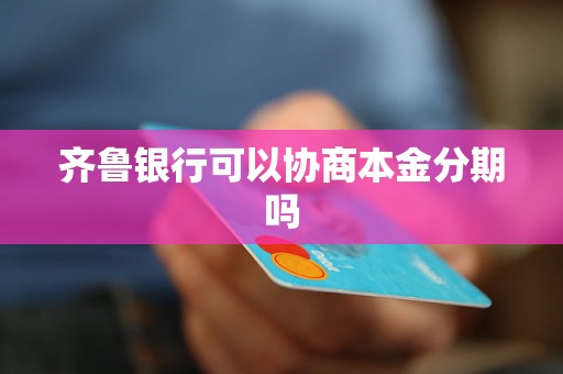 齐鲁银行可以协商本金分期吗
