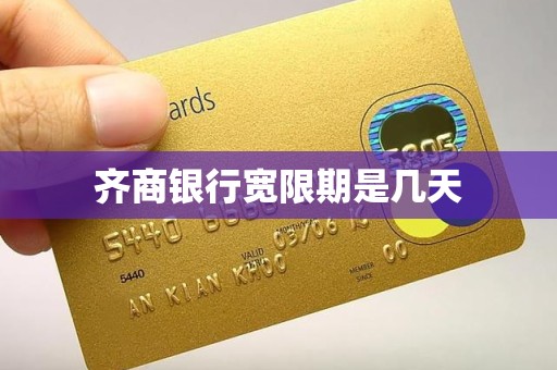 齐商银行宽限期是几天
