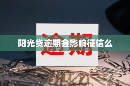 阳光贷逾期会影响征信么